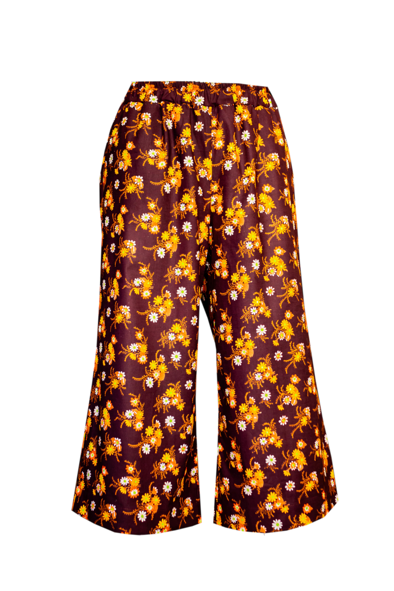 Spódnico-spodnie w kwiaty
